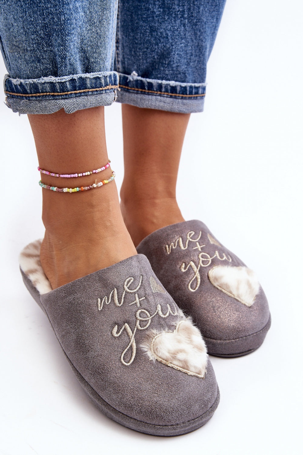 Step In Style Geraja Grey Warm Lined Slippers - view 3