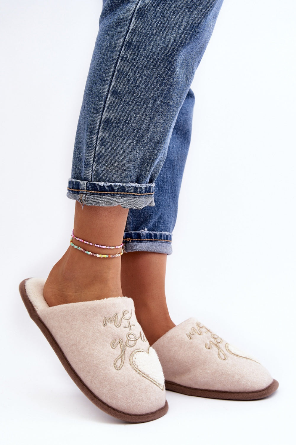 Step In Style Mabira Beige Warm Lined Slippers
