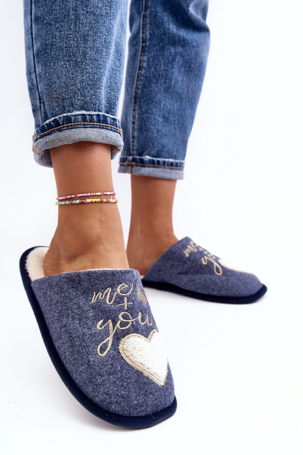 Step In Style Mabira Navy Warm Lined Slippers - view 2
