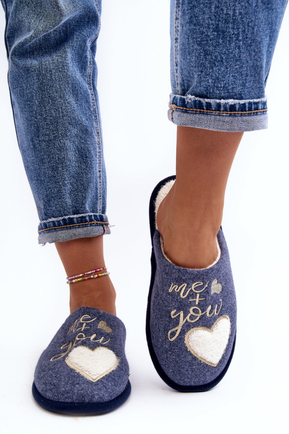 Step In Style Mabira Navy Warm Lined Slippers - view 3