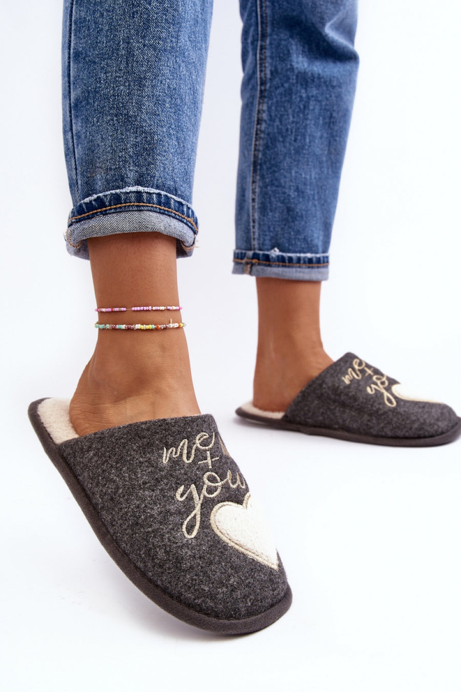 Step In Style Mabira Grey Warm Lined Slippers