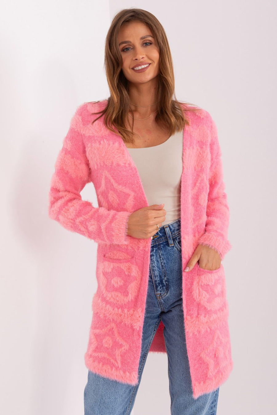 AT Pink Long Sleeve Cardigan