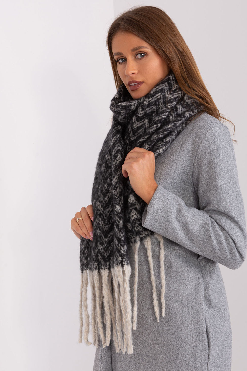 AT Beige Polyester Shawl - view 2