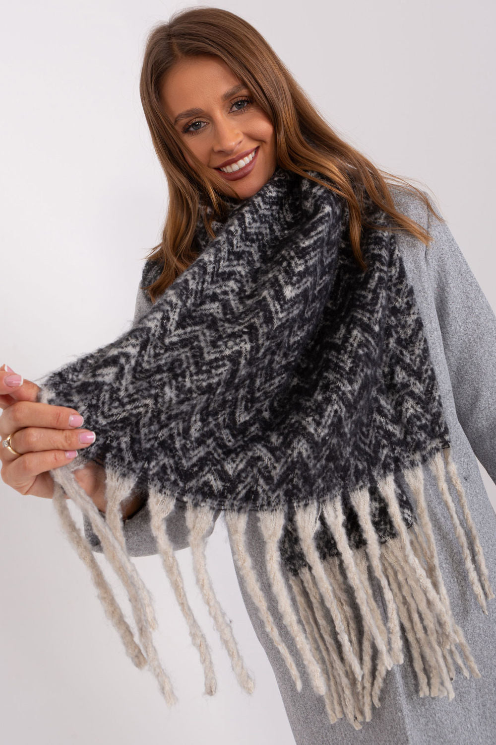 AT Beige Polyester Shawl - view 4