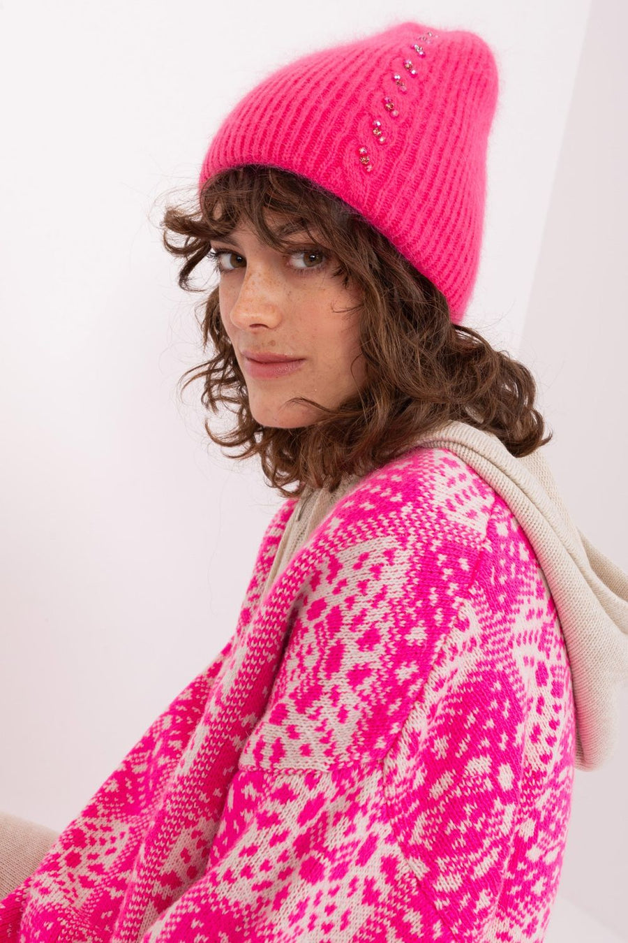 AT Dark Pink Beanie Hat
