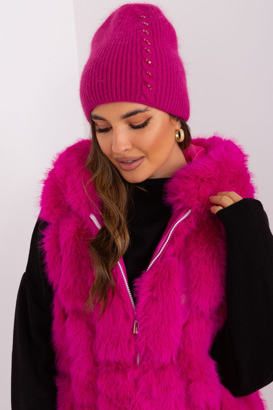 AT Fuchsia Beanie Hat