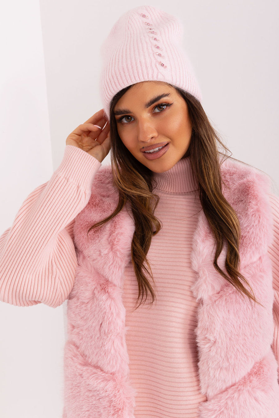 AT Light Pink Beanie Hat