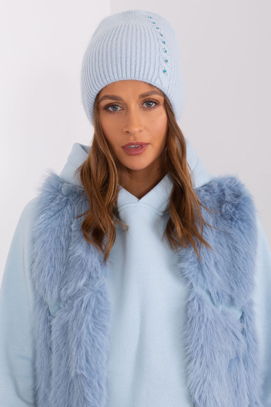 AT Light Blue Beanie Hat