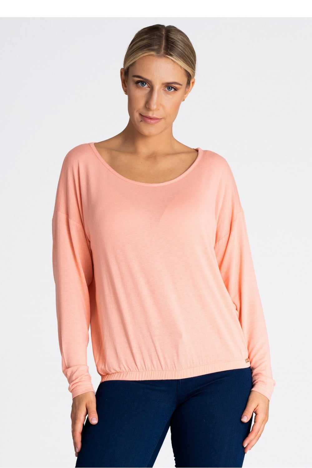 Figl Pink Loose Fit Long Sleeve Blouse