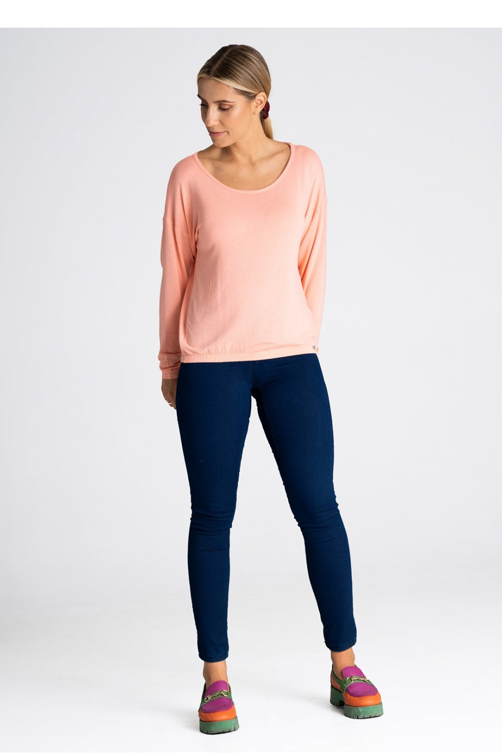Figl Pink Loose Fit Long Sleeve Blouse - view 2