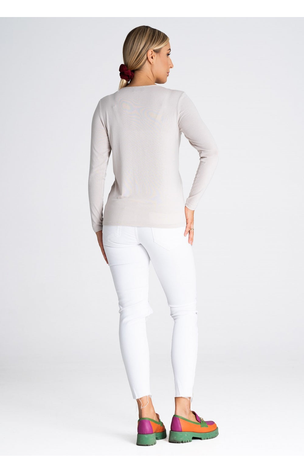 Figl Beige Viscose Long Sleeve Blouse - view 3