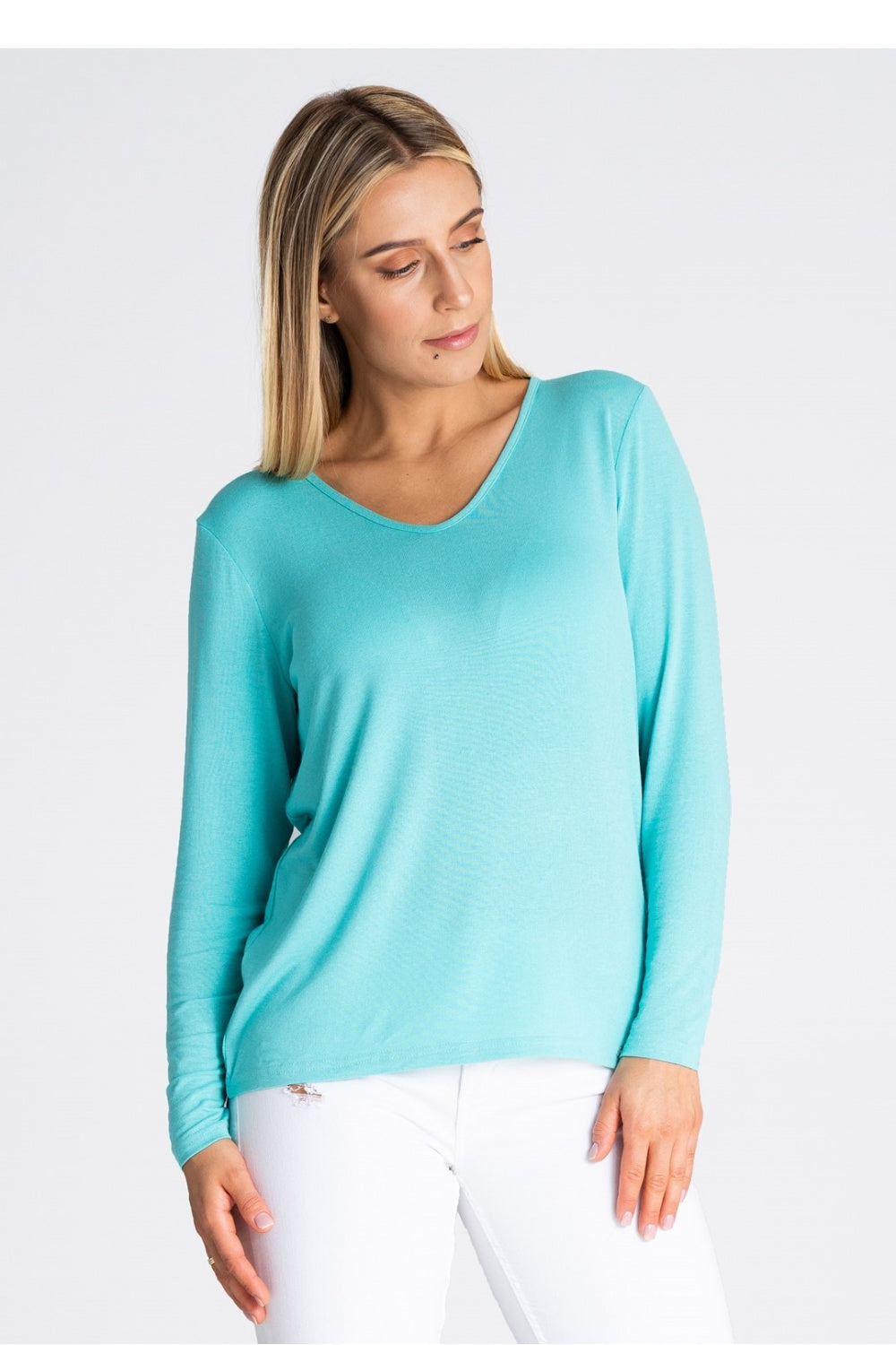 Figl Green Viscose Long Sleeve Blouse