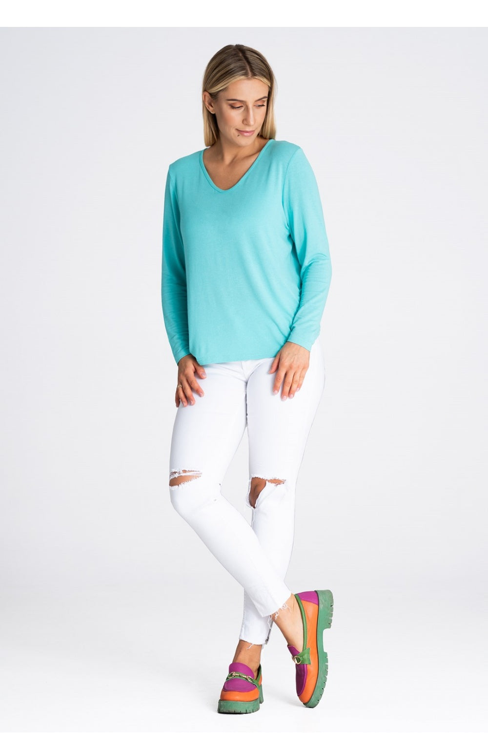 Figl Green Viscose Long Sleeve Blouse - view 2
