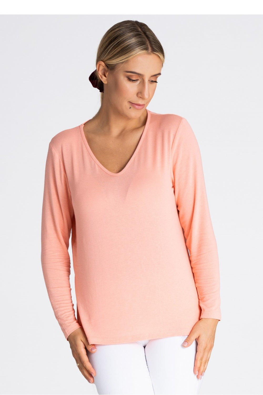 Figl Pink Viscose Long Sleeve Blouse