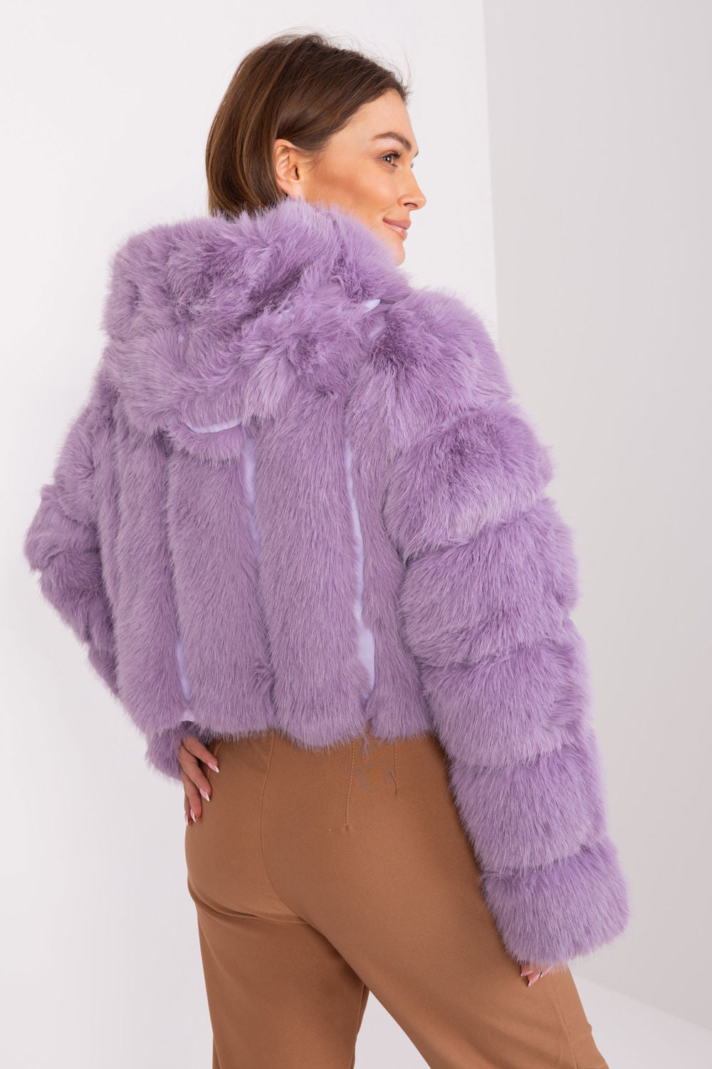 AT Light Violet Hooded Long Sleeve Jacket - view 3