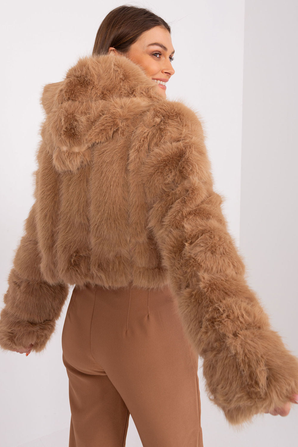 AT Camel Hooded Long Sleeve Jacket - view 3
