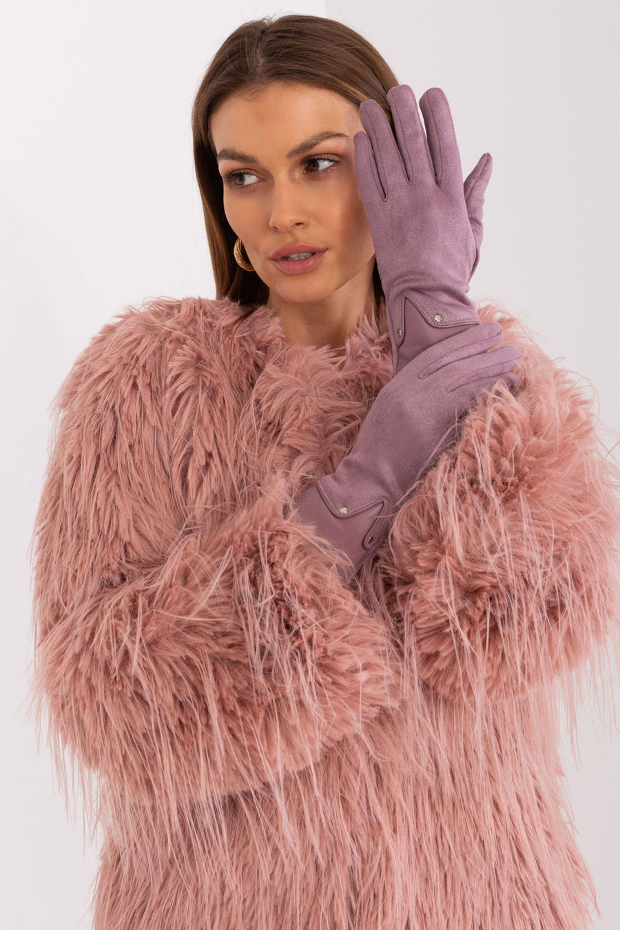 AT Violet Polyester Gloves