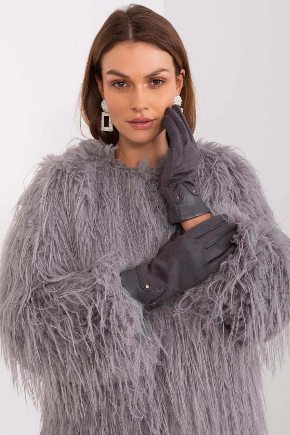 AT Dark Grey Polyester Gloves