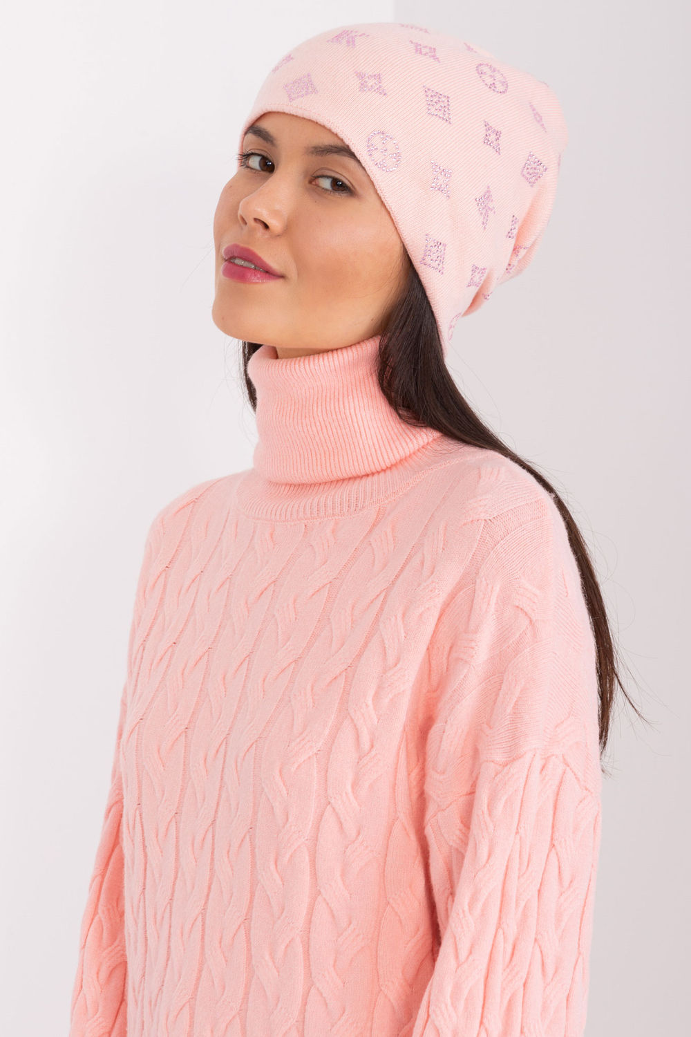 AT Light Pink Beanie Hat - view 2