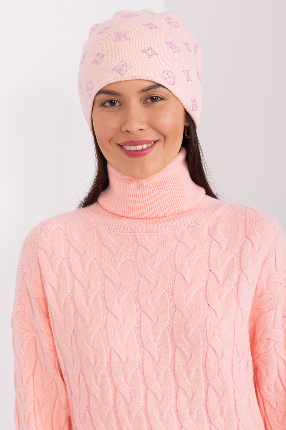 AT Light Pink Beanie Hat - view 4