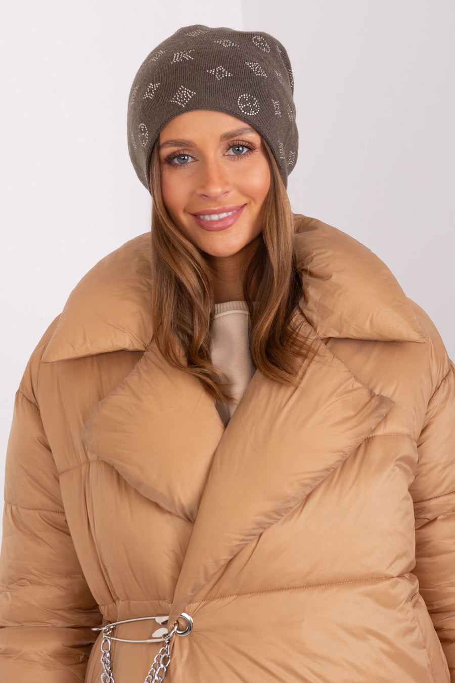 AT Dark Khaki Beanie Hat