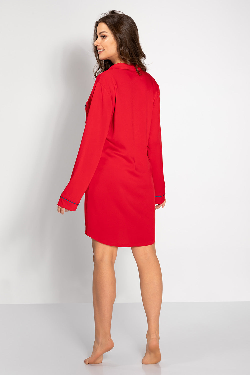 Momenti Per Me The One Red Long Sleeve Nightdress - view 2