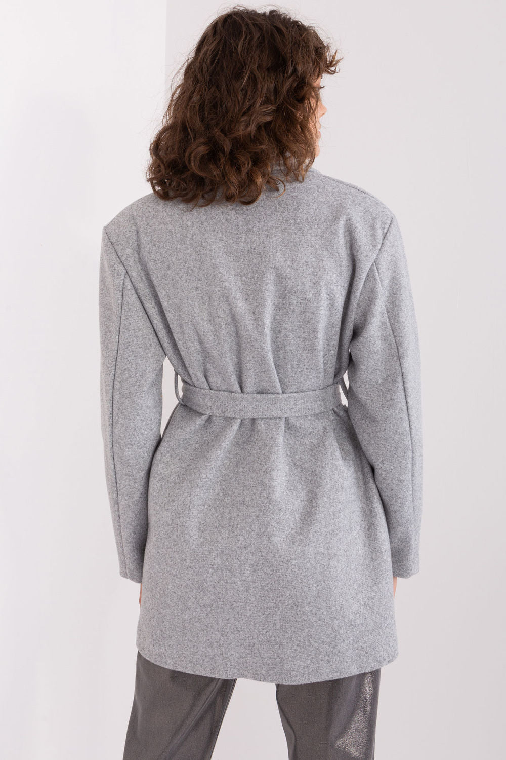 Och Bella Grey Long Sleeve Coat - view 3