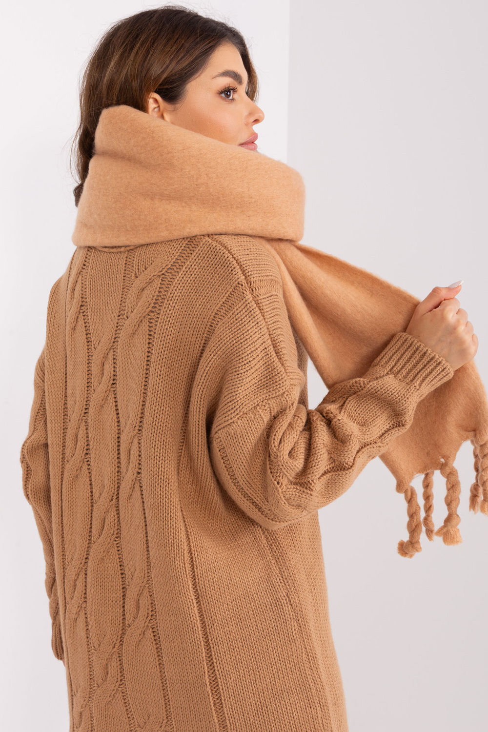 AT Camel Polyester Shawl - view 3