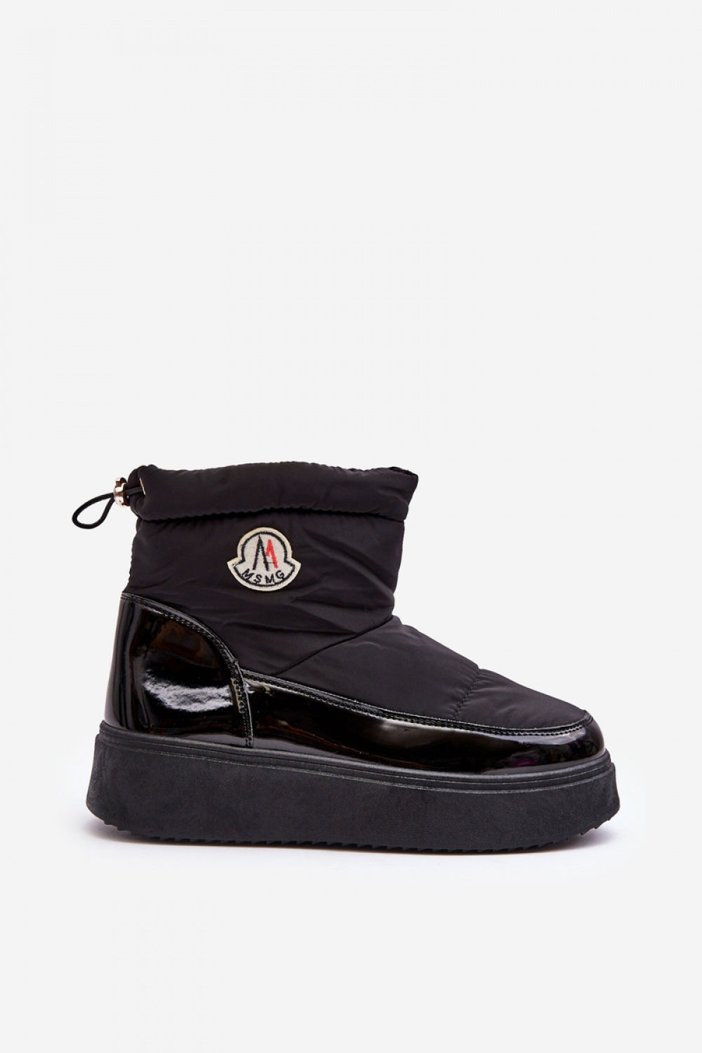 Step In Style Gattea Black Faux Leather Platform Snow Boots - view 3