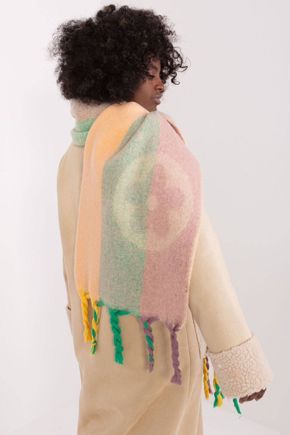 AT Beige Striped Shawl - view 3
