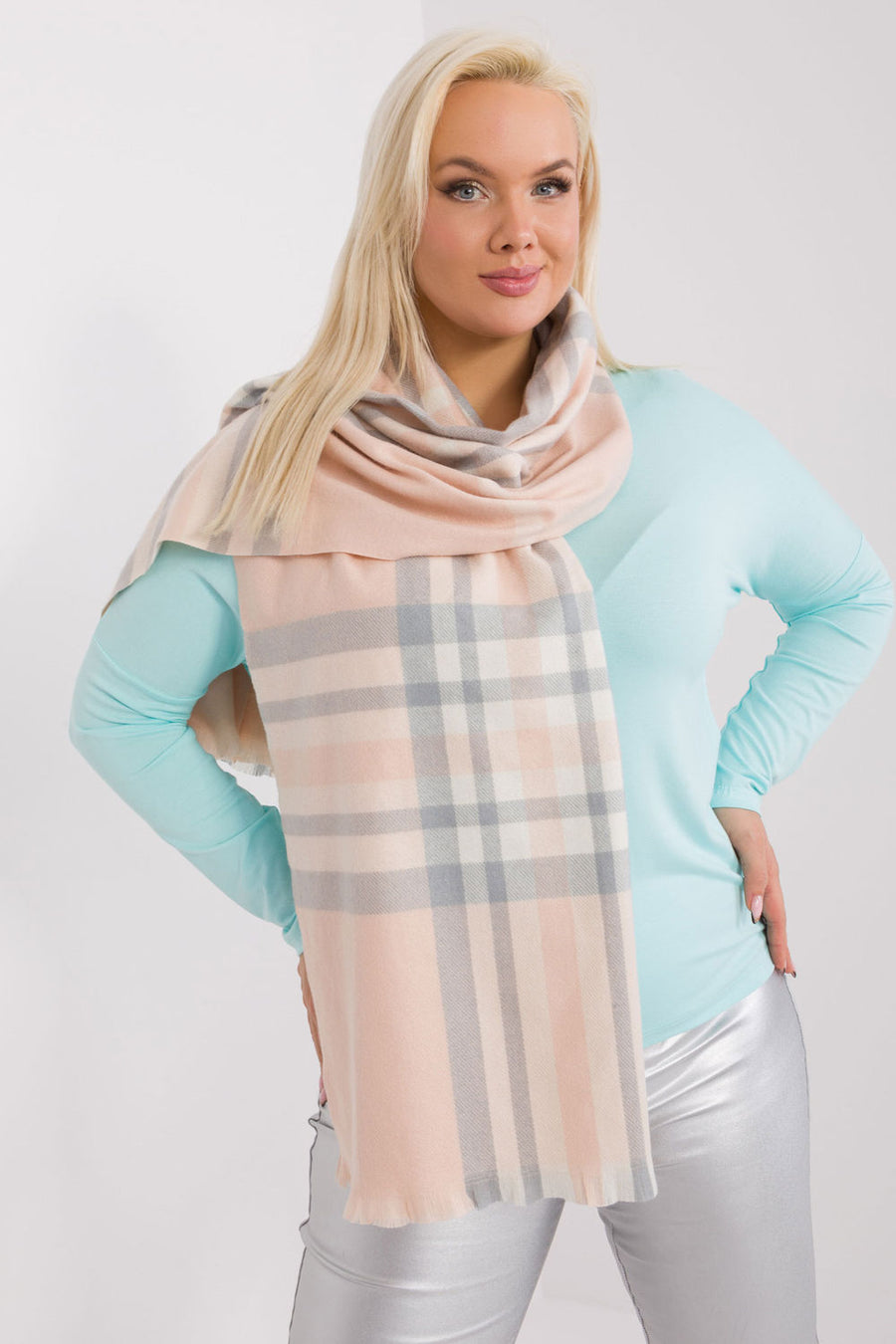 AT Light Pink Loose Fit Shawl