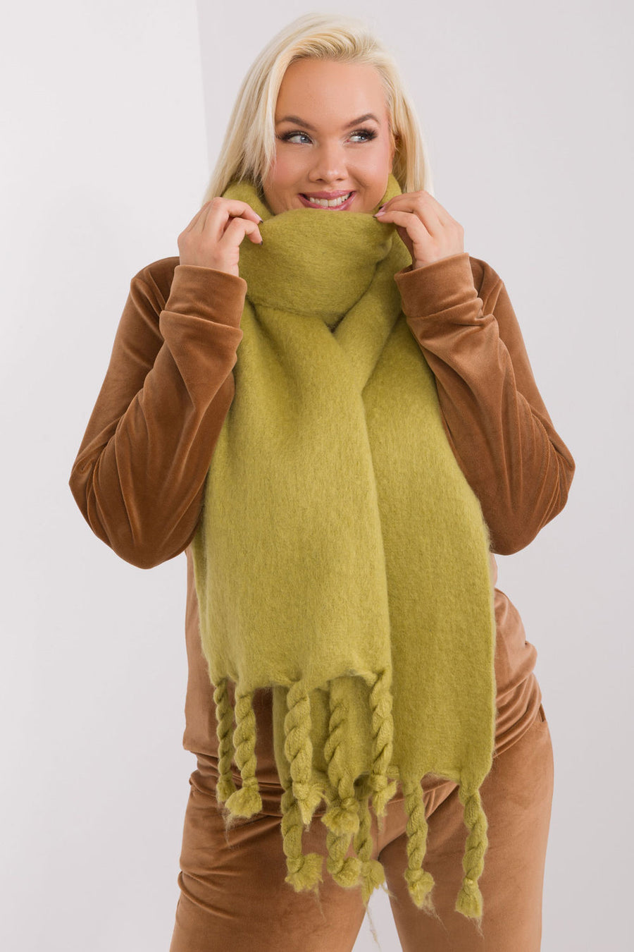 AT Olive Shawl
