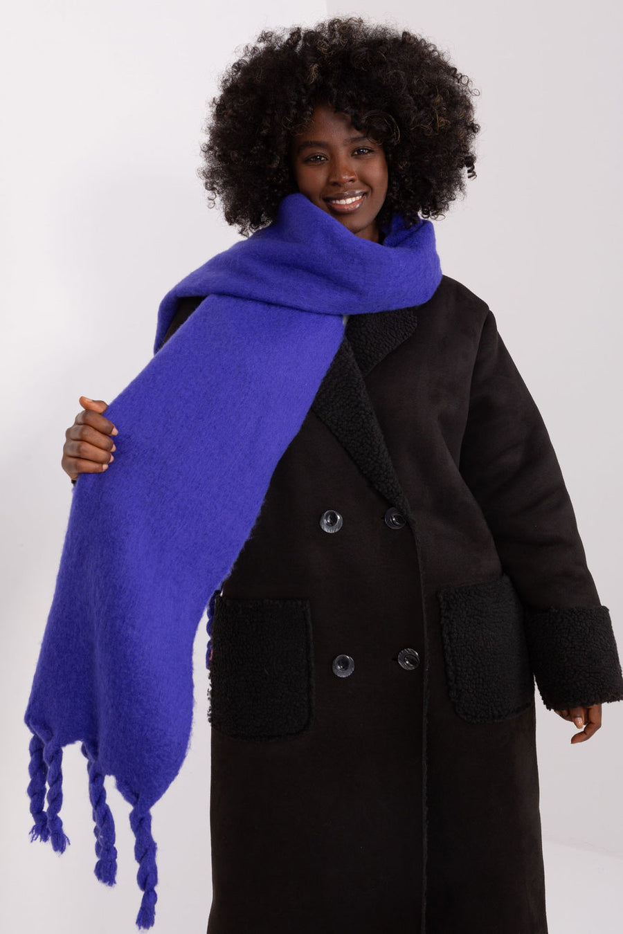 AT Dark Violet Loose Fit Shawl