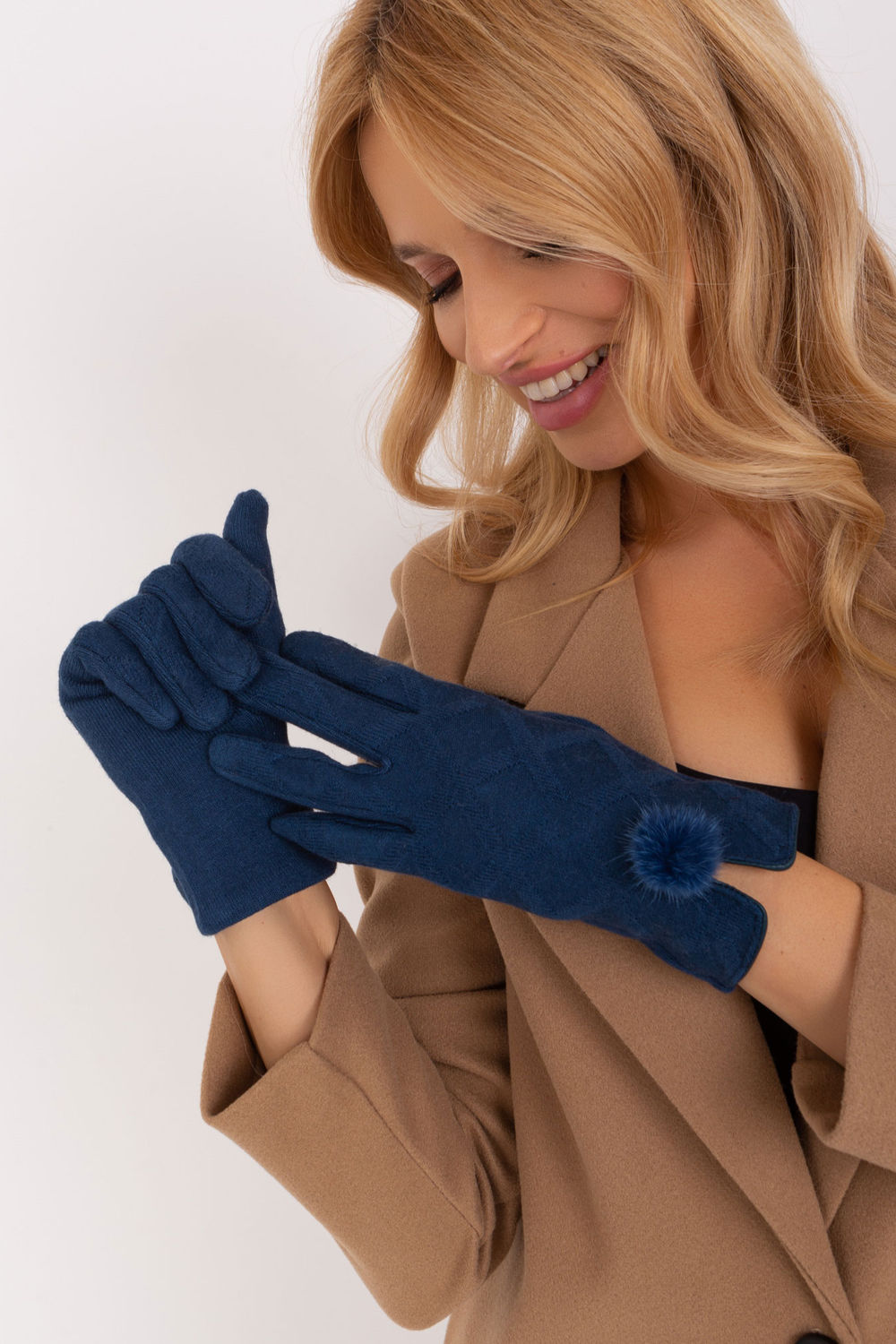 AT Navy Cotton Gloves - view 2