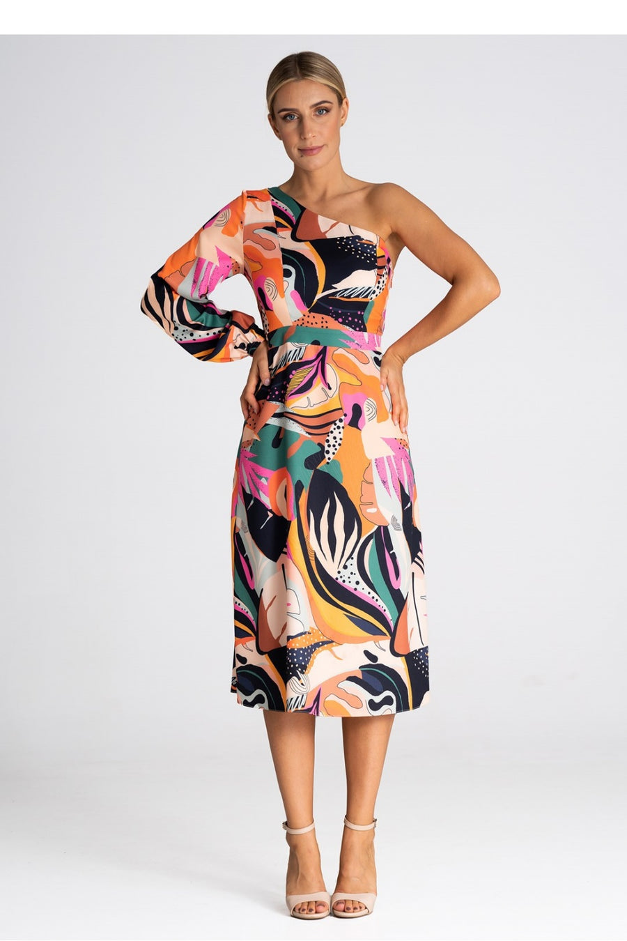Figl Patterned Flared Cocktail Dress