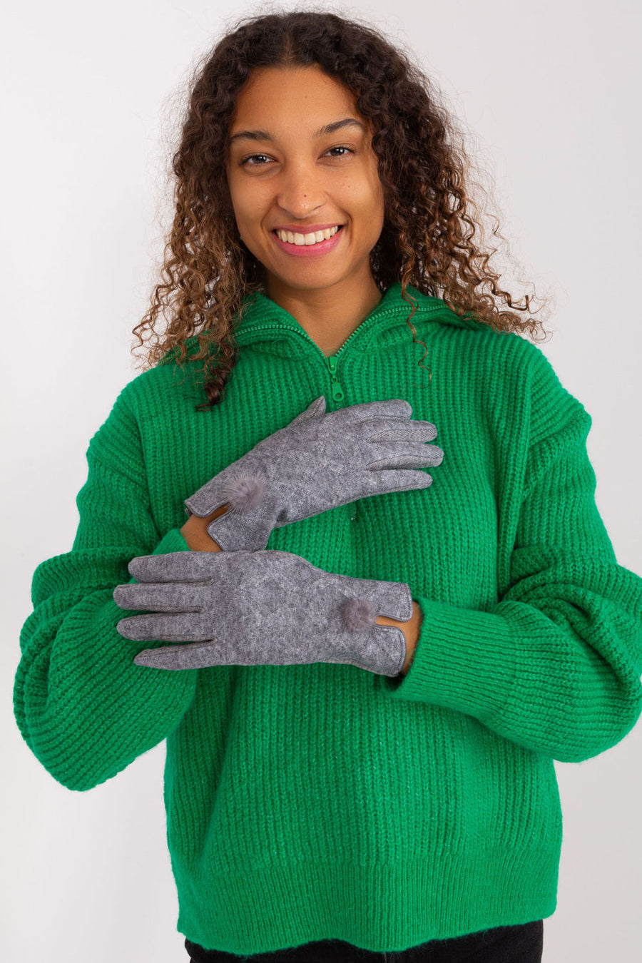 AT Dark Grey Cotton Gloves