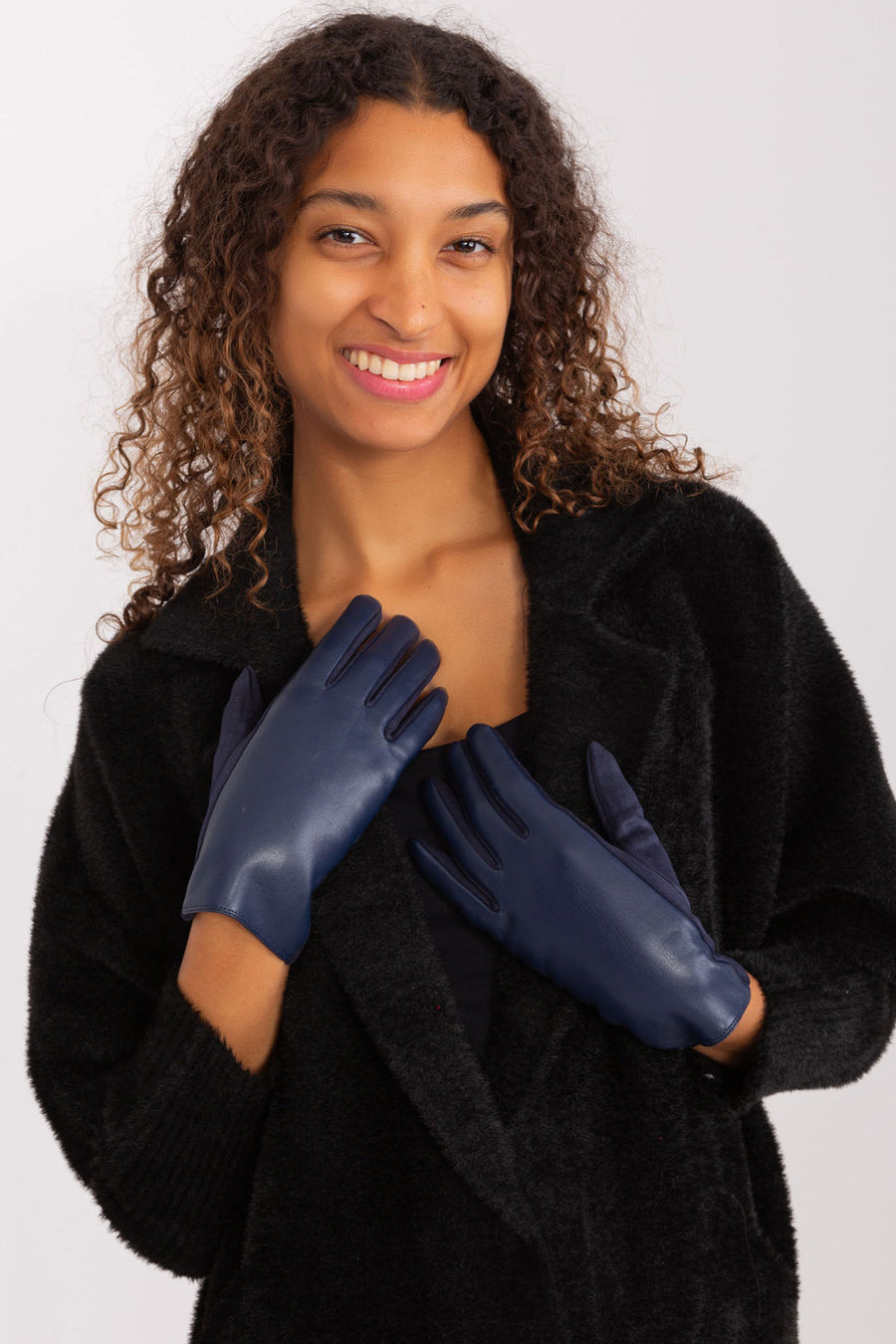 AT Navy Gloves with Embroidery