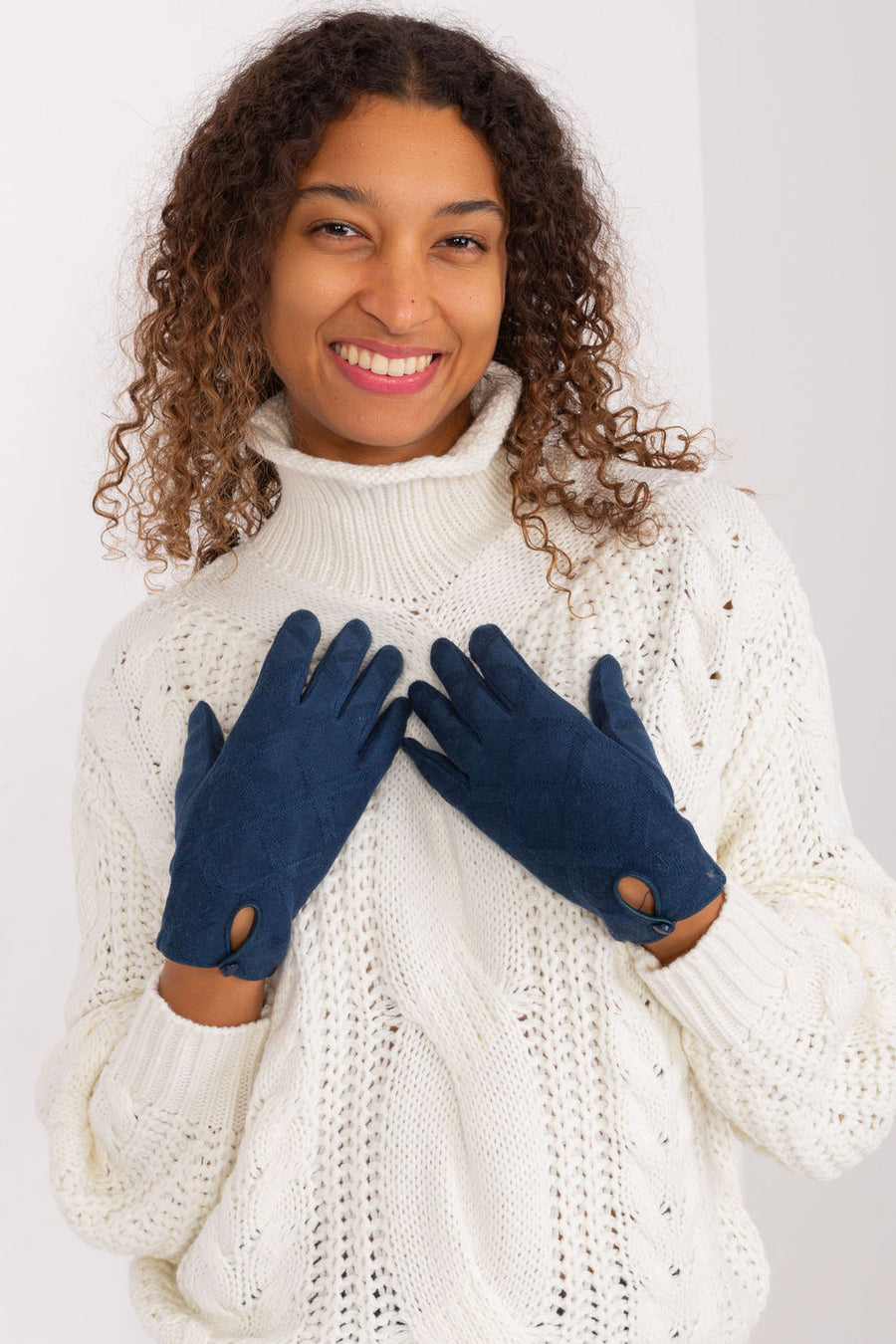AT Dark Blue Cut Out Gloves