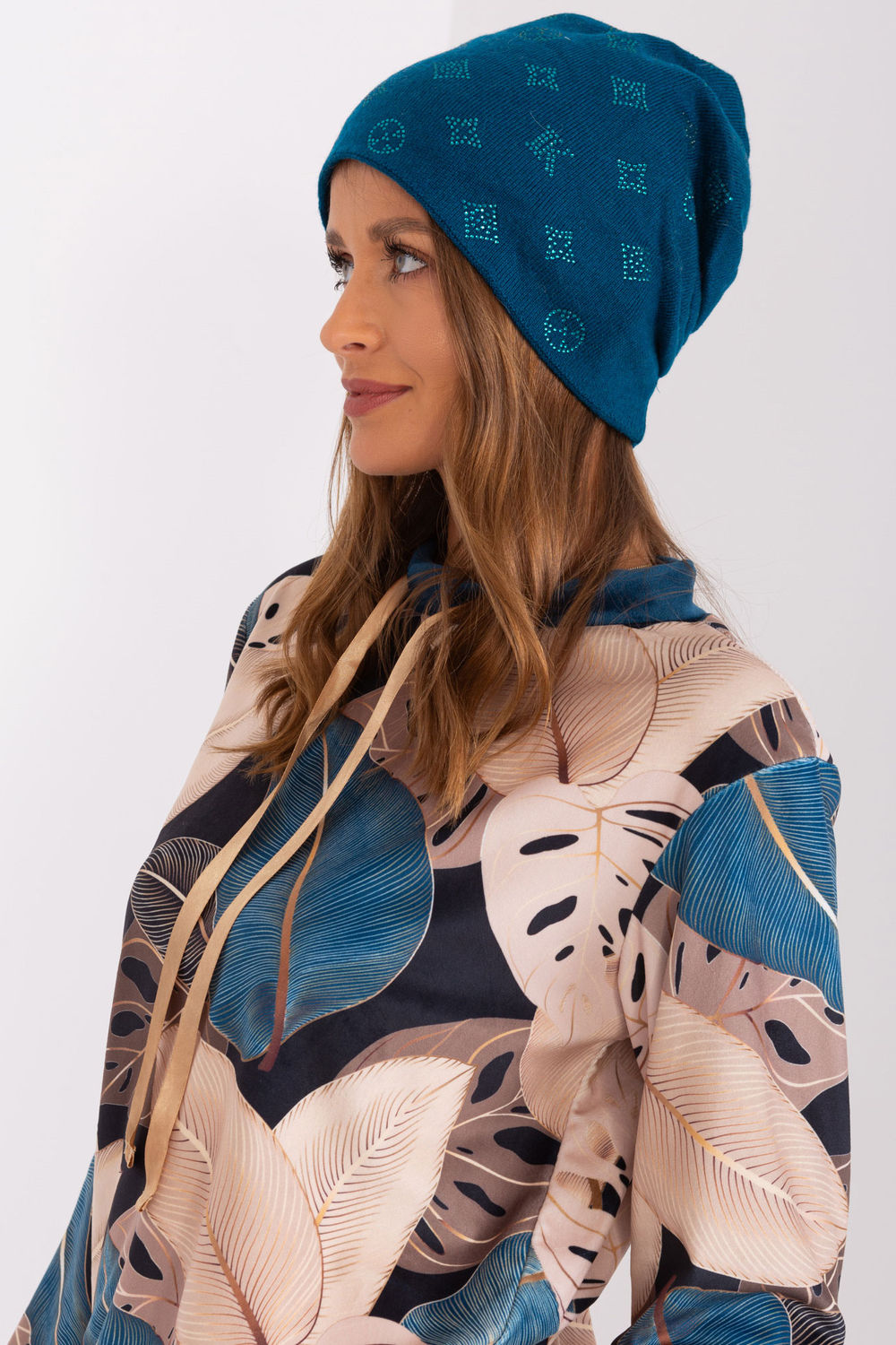 AT Teal Beanie Hat - view 2