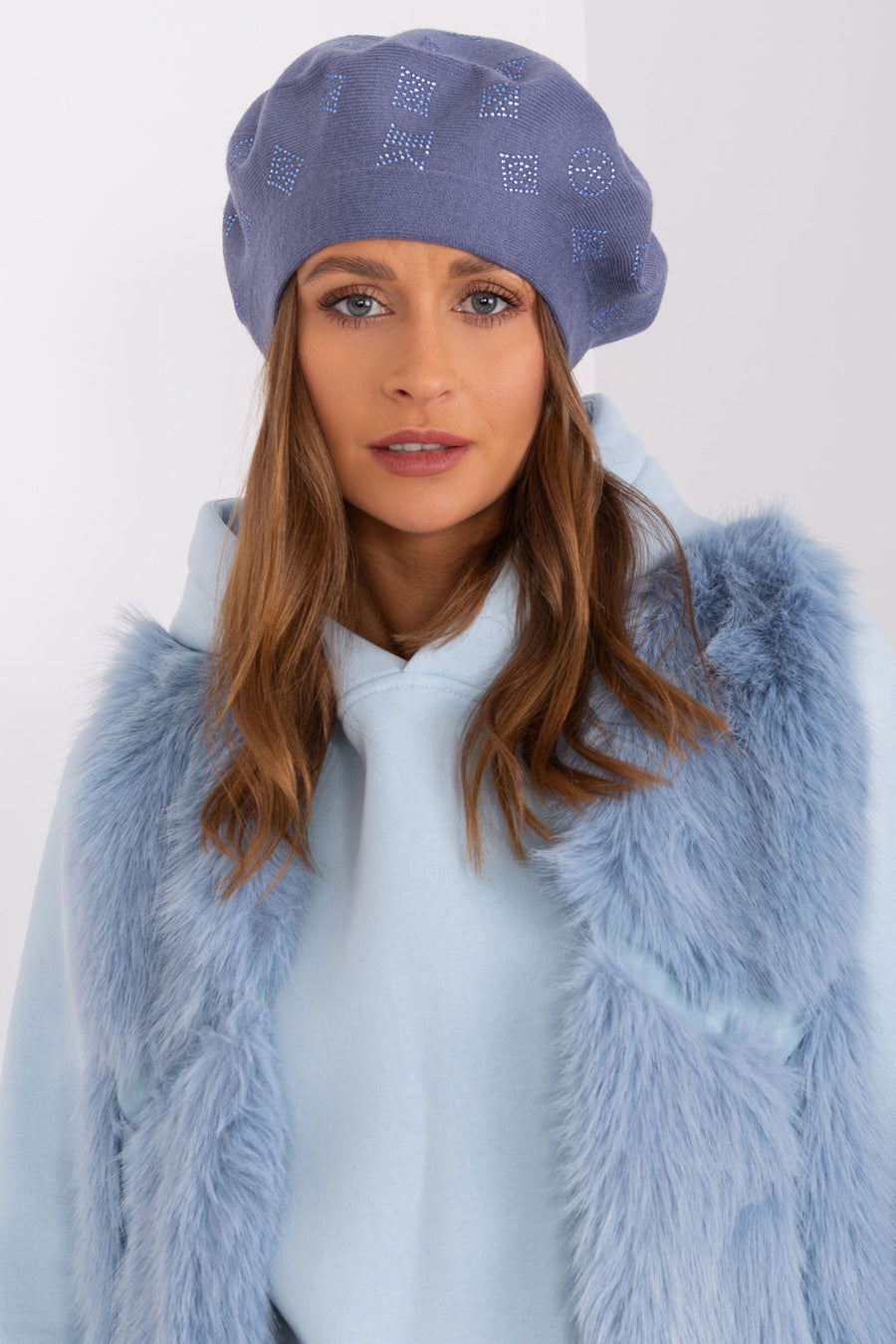 AT Dark Blue Knitted Beret