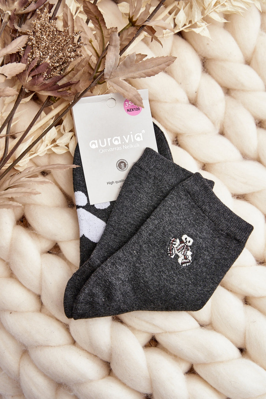 Step In Style Dark Grey Cotton Socks