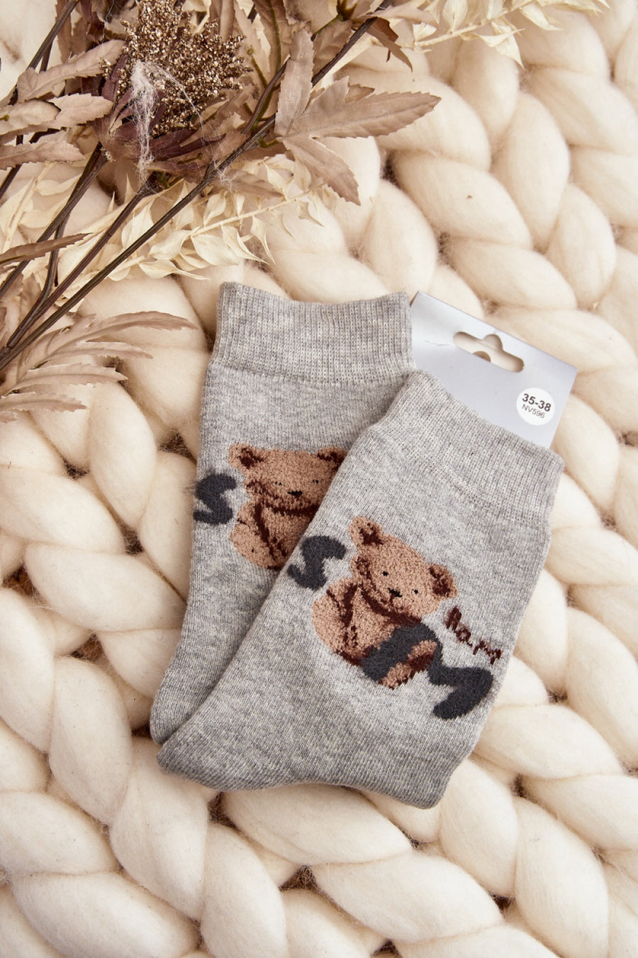 Step In Style Grey Cotton Socks