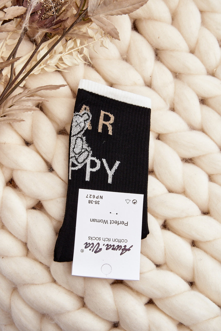 Step In Style Black Cotton Socks