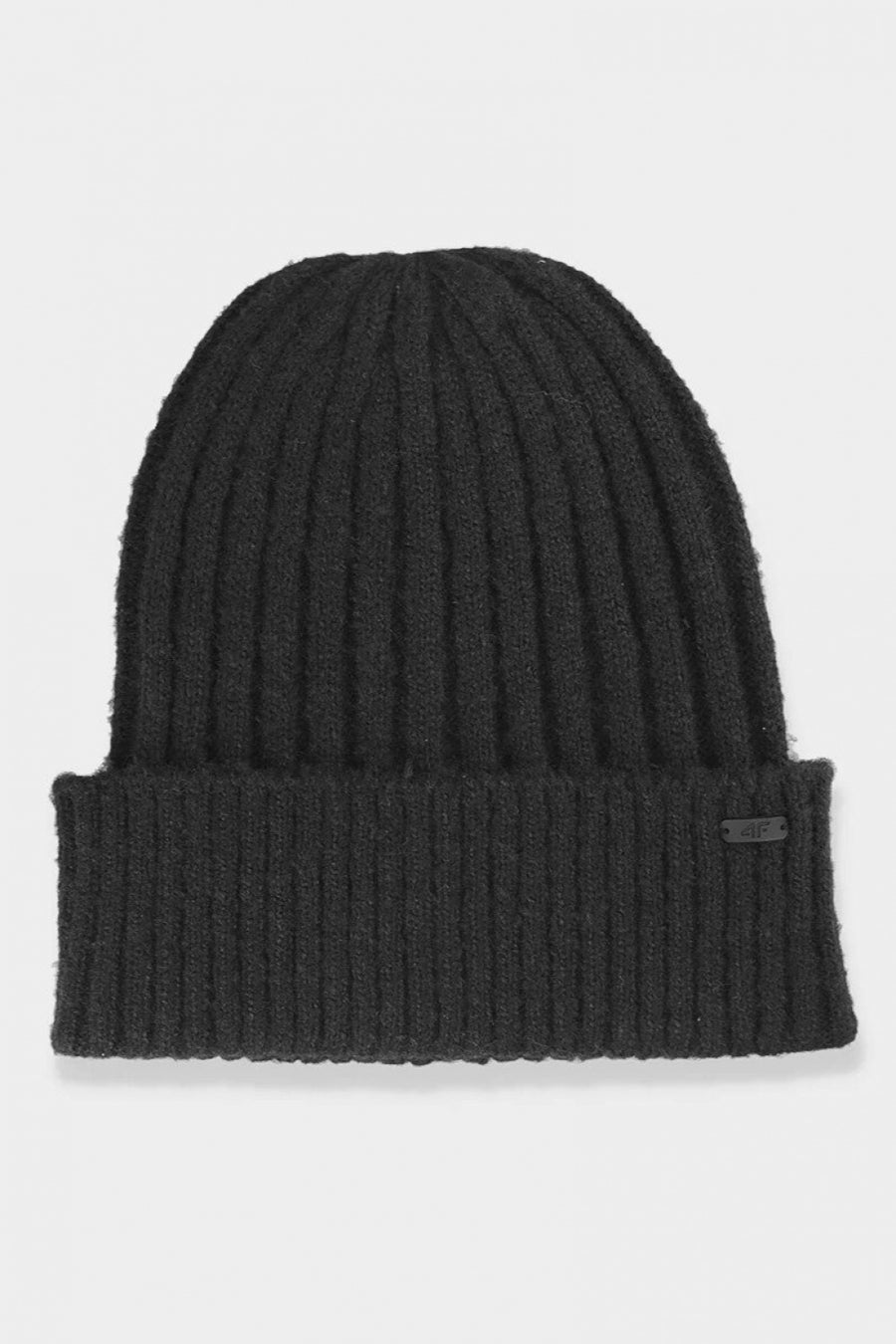 4F Black Beanie Hat