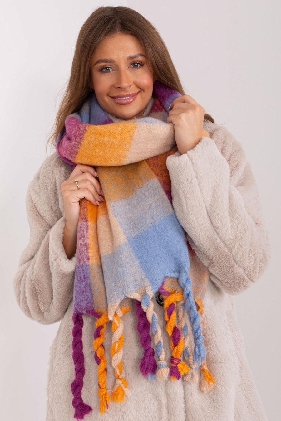 AT Violet Loose Fit Shawl