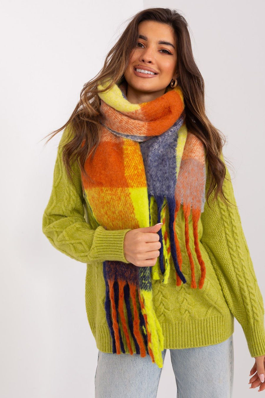 AT Navy Loose Fit Shawl