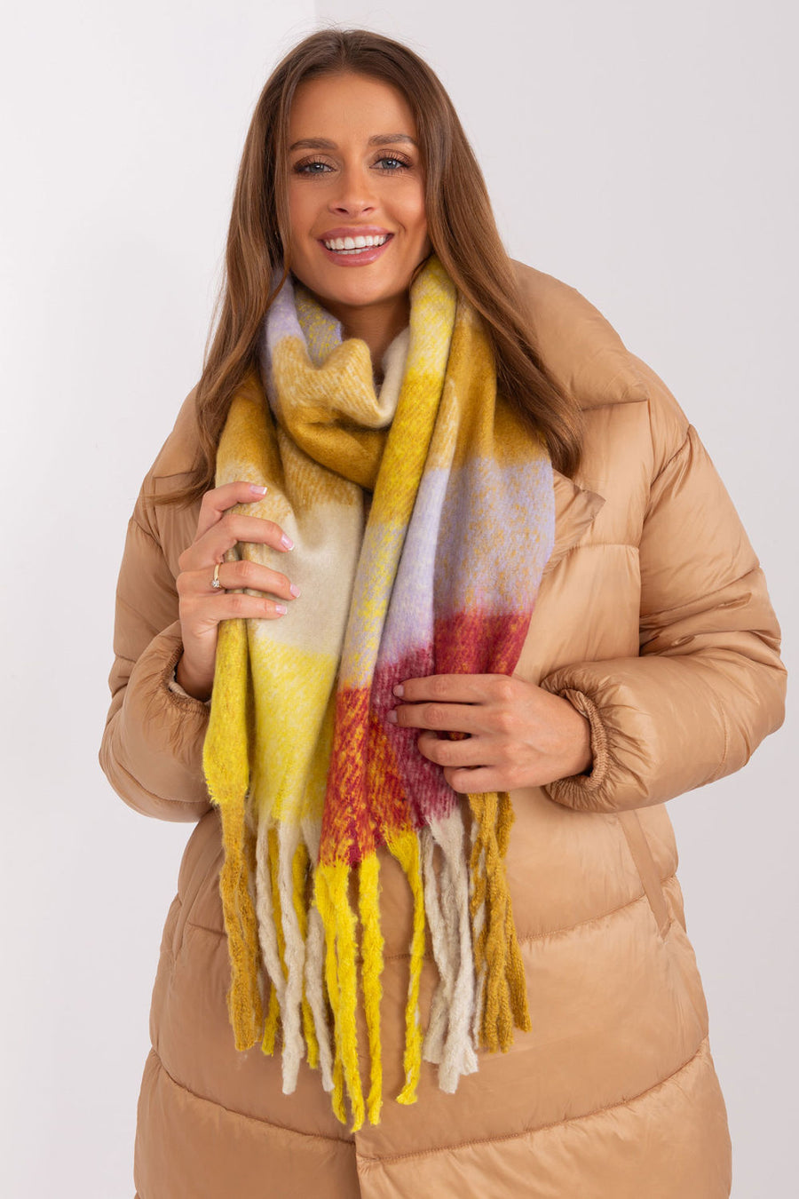 AT Yellow Polyester Shawl