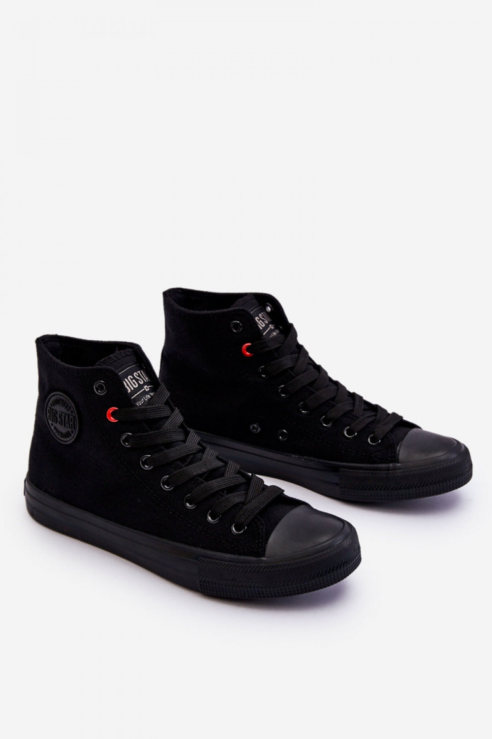 Step In Style Black Platform Lace Up Trainers - view 2