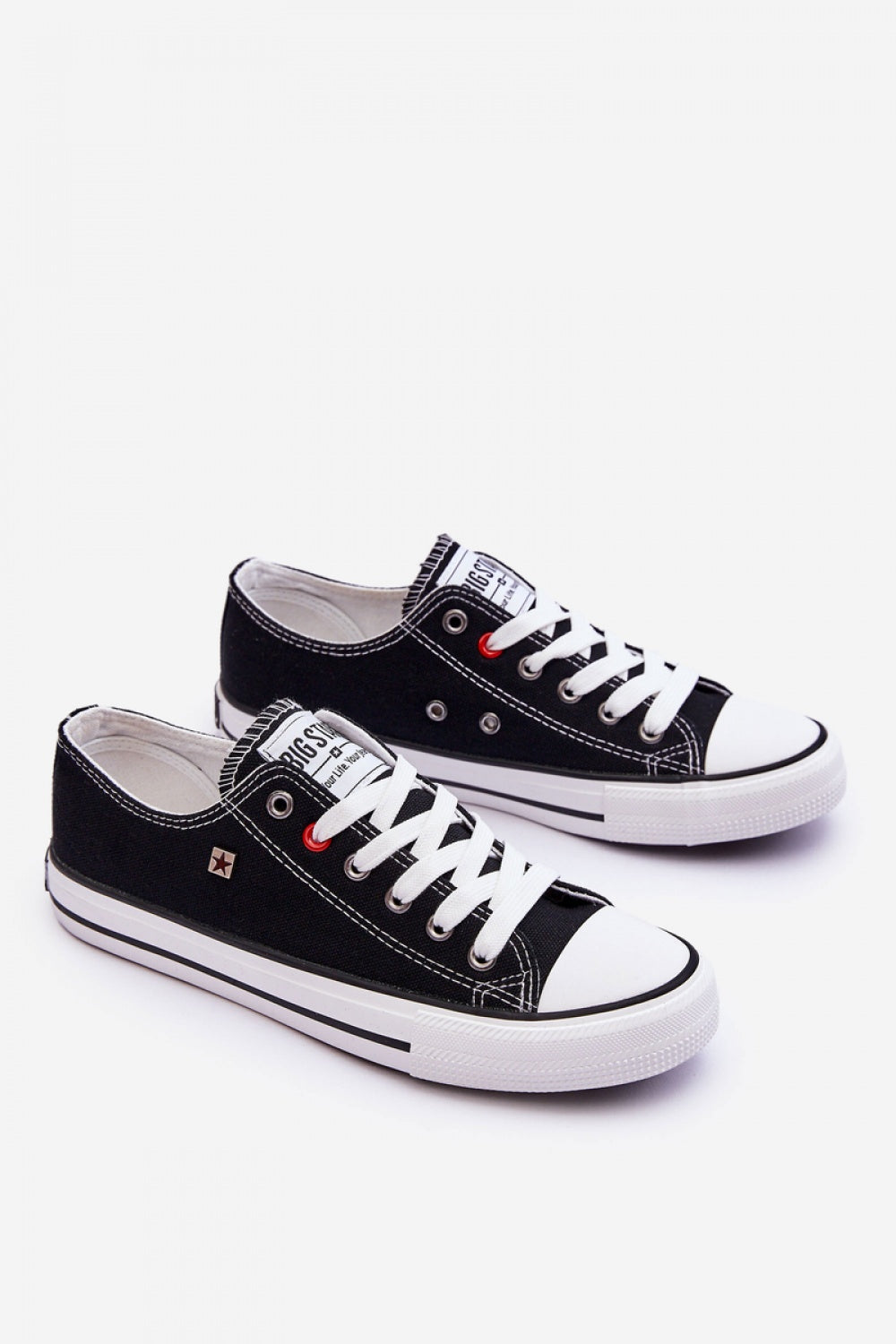 Step In Style Black Lace Up Trainers - view 2
