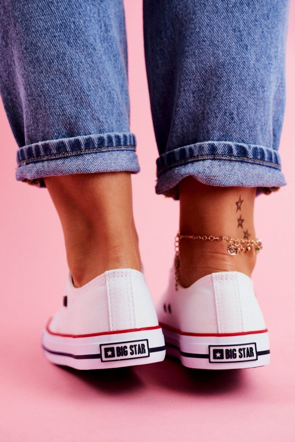 Step In Style White Lace Up Trainers - view 3